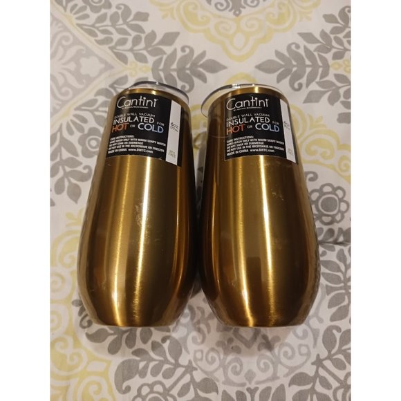 NEW! Set Of 2 Gold CANTINA'S 6oz - Picture 1 of 5